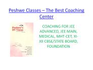Peshwe Classes - Best Coaching Class