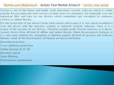 Norton.com/setup | Download, Install or Setup Norton Security