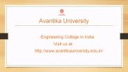 Engineering Colleges in India - Avantika University (1)