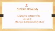 Engineering Colleges in India - Avantika University