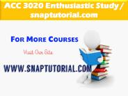 ACC 3020 Enthusiastic Study / snaptutorial.com