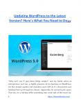 Updating WordPress to the Latest Version? Here’s What You Need to Do… PowerPoint PPT Presentation