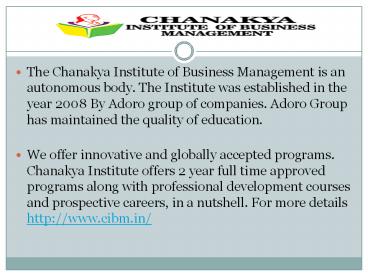 Online MBA Course in Coimbatore