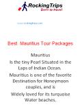 Best Mauritius Tour Packages by Rocking Trips PowerPoint PPT Presentation