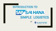 SAP Simple Logistics Training Institute in Pune | Aspire Techsoft