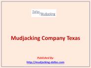 Mudjacking Company Texas