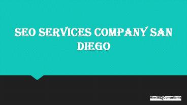 SEO Services Company San Diego