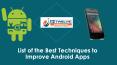List of the best techiques to improve Android Apps PowerPoint PPT Presentation