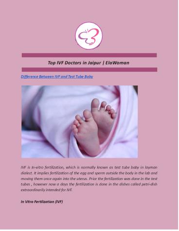 Top IVF Doctors in Jaipur | ElaWoman