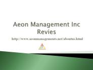 Aeon Management Inc ---- Reviews