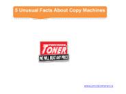 5 Unusual Facts About Copy Machines