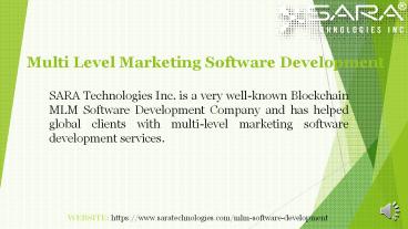 mlm software development company - Sara Technologies