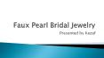 Designer Faux Pearl Bridal Jewelry sets