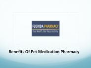 Benefits Of Pet Medication Pharmacy