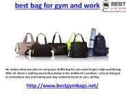best gym bag with laptop compartment