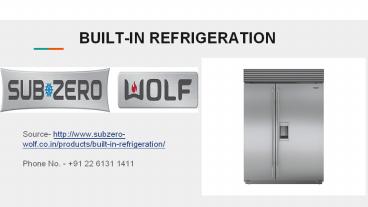 Built-In Refrigerators