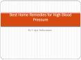 Best Home Remedies for High Blood Pressure PowerPoint PPT Presentation