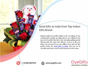 Send Gifts to India from Top Indian Gifts Brand