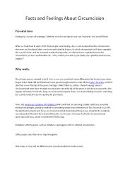 Facts and Feelings About Circumcision