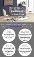 A Close Look At Our Dinning Table Options PowerPoint PPT Presentation