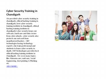 Cyber Security Training in Chandigarh