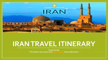Iran Travel Itinerary