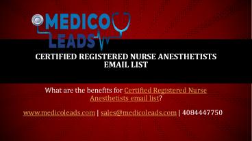 Certified Registered Nurse Anesthetists Email List (1)