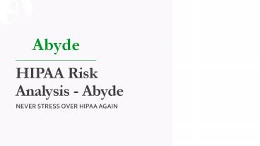 HIPAA Risk Analysis  - Abyde (1)