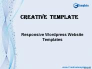 Responsive WordPress Website Templates - Creative Template