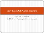 Easy Rules Of Python Training