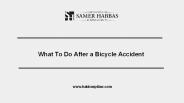 What to do after a bicycle accident?