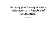 South Africa Honeymoon