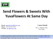 Send Flowers n Sweets With YuvaFlowers At Same Day
