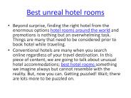 Best hotel rooms