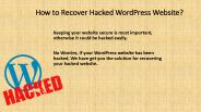 How to Recover Hacked WordPress Website