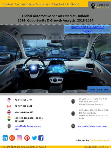 Automotive Sensor Market Share, Dynamics, Key players Analysis & Industry Forecast 2016-2024
