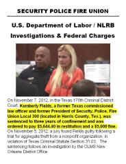 SPFPA Corruption Department of Labor Investigations
