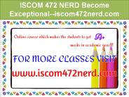 ISCOM 472 NERD Become Exceptional--iscom472nerd.com