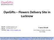 OyeGifts – Flowers Delivery Site in Lucknow