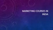 Marketing courses in India