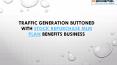 Traffic Generation buttoned with Stock Repurchase MLM Plan Benefits Business PowerPoint PPT Presentation