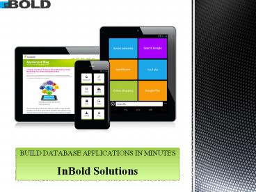 Mobile App Builder- InBold Solutions