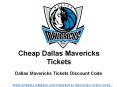 Dallas Mavericks Tickets Discount Coupon