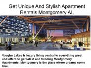 Get Unique And Stylish  Apartment Rentals Montgomery AL