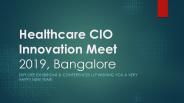 Healthcare CIO Innovation Meet 2019 Bangalore