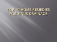 Top 10 Home Remedies for Sinus Drainage