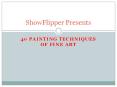 40 Painting Techniques of Fine Art PowerPoint PPT Presentation