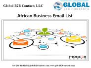 African Business Email List