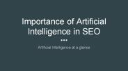 Importance of Artificial Intelligence in SEO