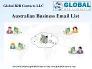 Australian Business Email List 